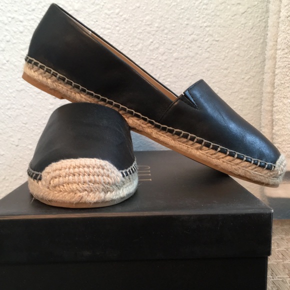 Gilli Shoes - Gilli Black genuine leather espadrilles.